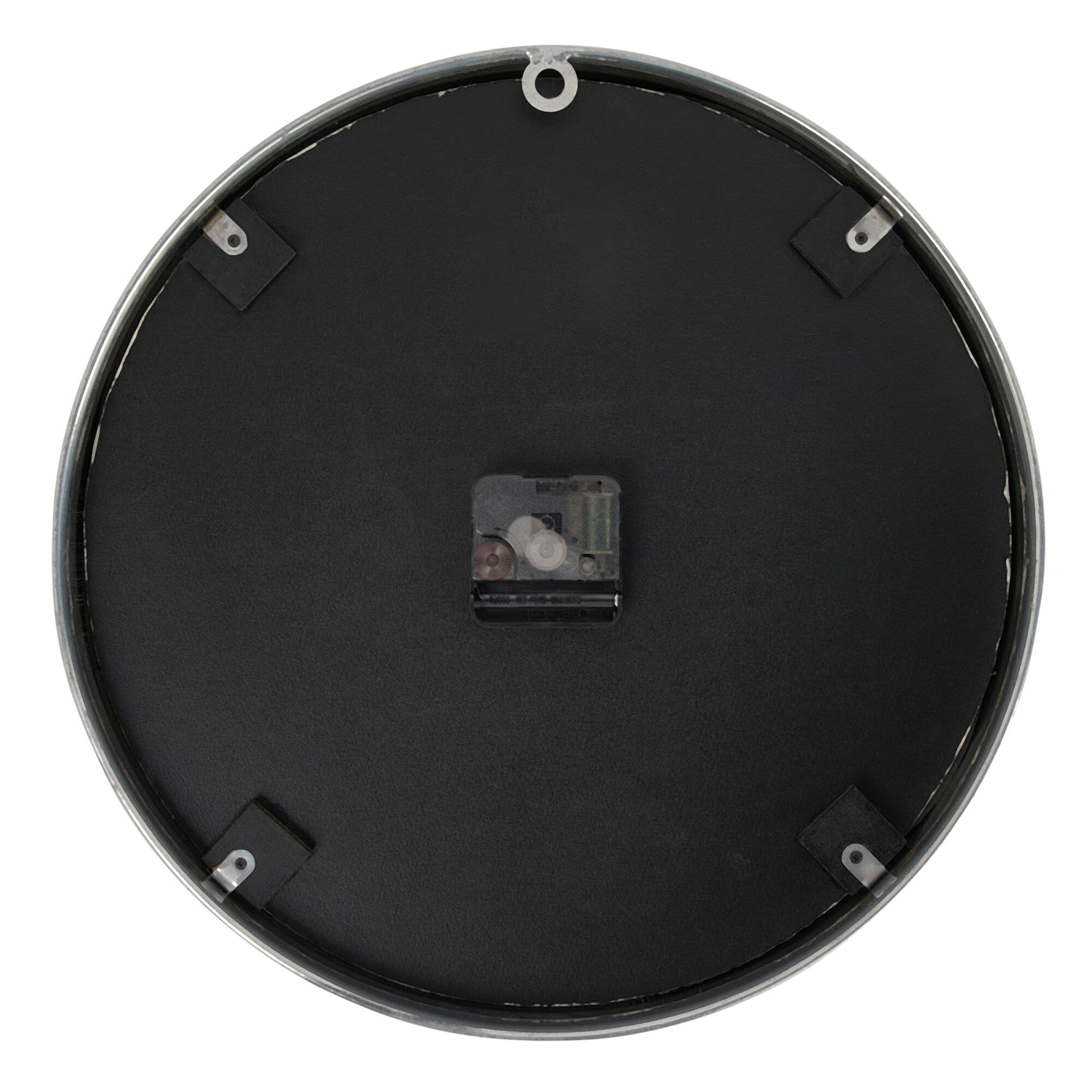 Hello Honey® 14" Antique Nickel Finish Classic Round Metal Wall Clock